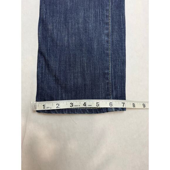 Vintage 90s Y2K low-rise American Eagle Jeans Straight Felled Seams Rare Size 2 - Picture 2 of 11